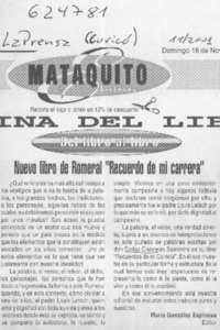 Nuevo libro de Romeral "Recuerdo de mi carreta"