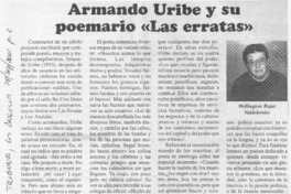Armando Uribe y su poemario "Las Erratas"  [artículo] Wellington Rojas Valdebenito