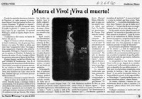 ¡Muera el vivo! ¡Viva el muerto!  [artículo] Guillermo Blanco