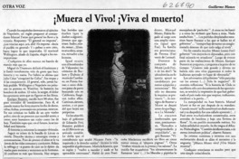 ¡Muera el vivo! ¡Viva el muerto!  [artículo] Guillermo Blanco