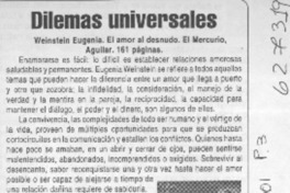 Dilemas universales  [artículo]