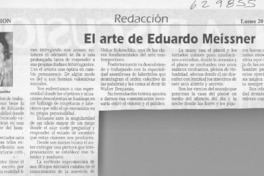 El arte de Eduardo Meissner  [artículo] Ramón Riquelme
