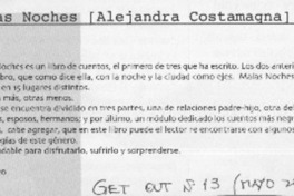 Malas noches  [artículo] Martín Manríquez