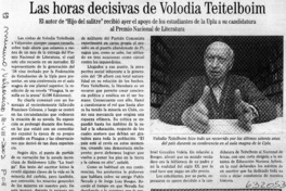 Las horas decisivas de Volodia Teitelboim  [artículo]