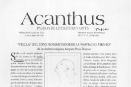 "Stella" o el conjunto habitadora de la "Novia del viento" de la escritora talquina Amparo Pozo Donoso  [artículo]