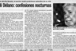 Poli Délano, confesiones nocturnas  [artículo] R. C.