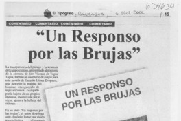 "Un responso por las brujas"  [artículo]