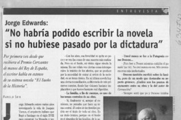 "No habría podido escribir la novela si no hubiese pasado por la dictadura" (entrevista) "No habría podido escribir la novela si no hubiese pasado por la dictadura" (entrevista)