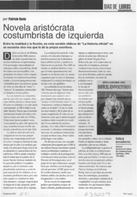 Novela aristócrata costumbrista de izquierda  [artículo] Patricio Navia