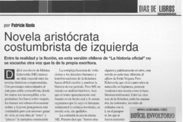 Novela aristócrata costumbrista de izquierda  [artículo] Patricio Navia