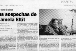 Las sospechas de Diamela Eltit <artículo> A. G. B. Las sospechas de Diamela Eltit <artículo> A. G. B.