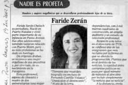 Faride Zerán  [artículo] Marisol Retamal