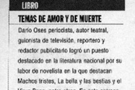Temas de amor y de muerte  [artículo]