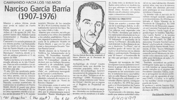Narciso García Barría (1907-1976)  [artículo] Eduardo Tampe S. J.