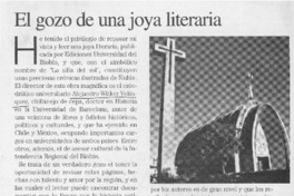 El gozo de una joya literaria  [artículo] Emilio Filippi M.