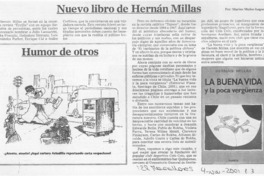 Nueva libro de Hernán Millas  [artículo] Marino Muñoz Lagos