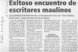 Exitoso encuentro de escritores maulinos  [artículo]