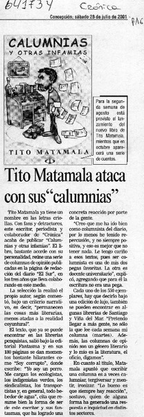 Tito Matamala ataca con sus "calumnias"  [artículo]