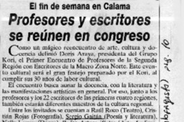 Profesores y escritores se reúnen en congreso  [artículo]