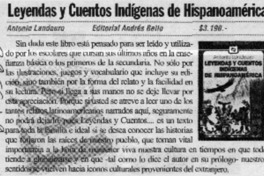 Leyendas y cuentos indígenas de hispanoamérica  [artículo]