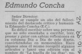 Edmundo Concha  [artículo] A. M. L.
