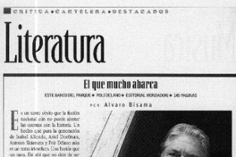 El que mucho abarca  [artículo] Alvaro Bisama