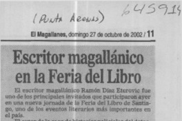 Escritor magallánico en la Feria del Libro  [artículo]