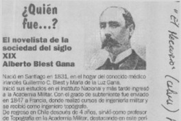 El novelista de la sociedad del siglo XIX Alberto Blest Gana  [artículo]