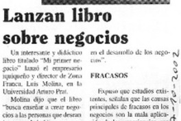 Lanzan libro sobre negocios