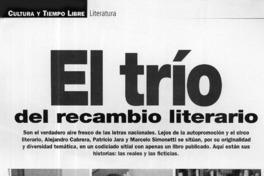 El trío del recambio literario  [artículo] Alvaro Matus