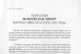 Mi rostro es el viento  [artículo] Patricio Lizama A.