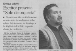 Escritor presenta "Sólo de orquesta" Escritor presenta "Sólo de orquesta"