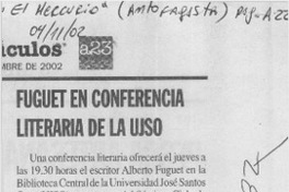 Fuguet en conferencia literaria de la UJSO  [artículo]