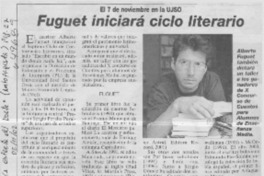 Fuguet iniciará ciclo literario  [artículo]