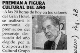 Premian a figura cultural del año  [artículo]