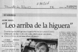 "Leo arriba de la higuera"  [artículo]