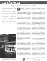 Legado del amor de Pablo y Matilde  [artículo]