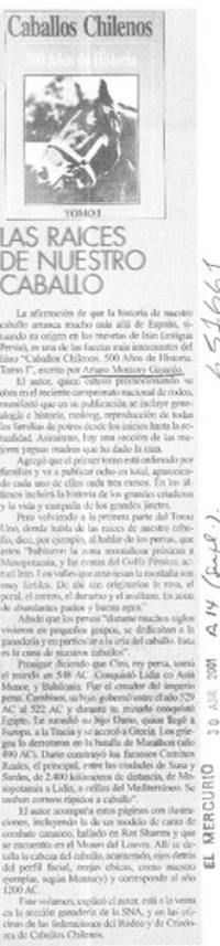 Las raíces de nuestro caballo  [artículo]