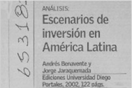 Escenarios de inversión en América Latina  [artículo]