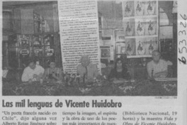 Las mil lenguas de Vicente Huidobro Las mil lenguas de Vicente Huidobro