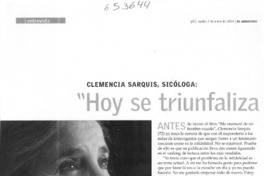 "Hoy se triunfaliza la infidelidad"  [artículo] María Paz Lagos V.