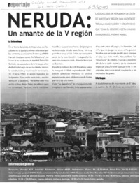 Neruda, un amante de la V región  [artículo]
