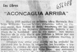 "Aconcagua arriba".  [artículo] Alberto Arraño.