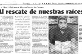 Al rescate de nuestras raíces  [artículo]