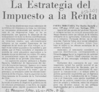 La Estrategia del impuesto a la renta.