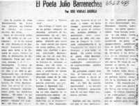 El poeta Julio Barrenechea.  [artículo] José Vargas Badilla.