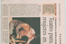 Teatro para mujeres en Nuñoa Teatro para mujeres en Nuñoa