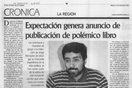 Expectación genera anuncio de publicación de polémico libro