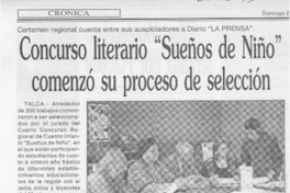 Concurso literario "Sueños de niño" comenzó su proceso de selección.