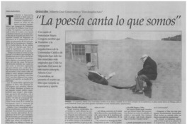 La poesía canta lo que somos La poesía canta lo que somos